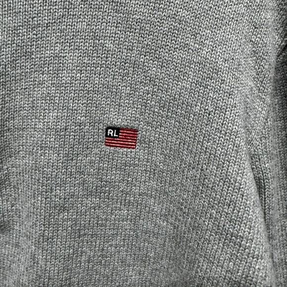 Polo Jean Co. by Ralph Lauren 1/4 Zip Pullover Sweater Gray Size L - Picture 8 of 9